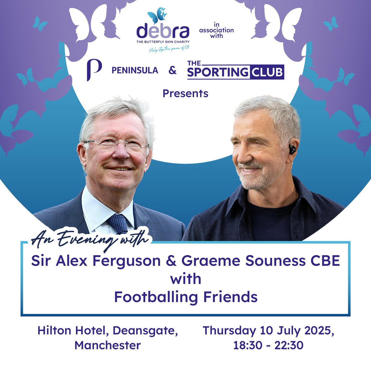 Join us for an unforgettable night of football legends and fundraising as <a href="/CharityDEBRA/">DEBRA UK</a> &amp; Peninsula host an exclusive evening raising ££ to support those living with #EB.  Spaces are limited &amp; demand is high, book your place 👉loom.ly/tkrv9F8 👈

#fundraising #football