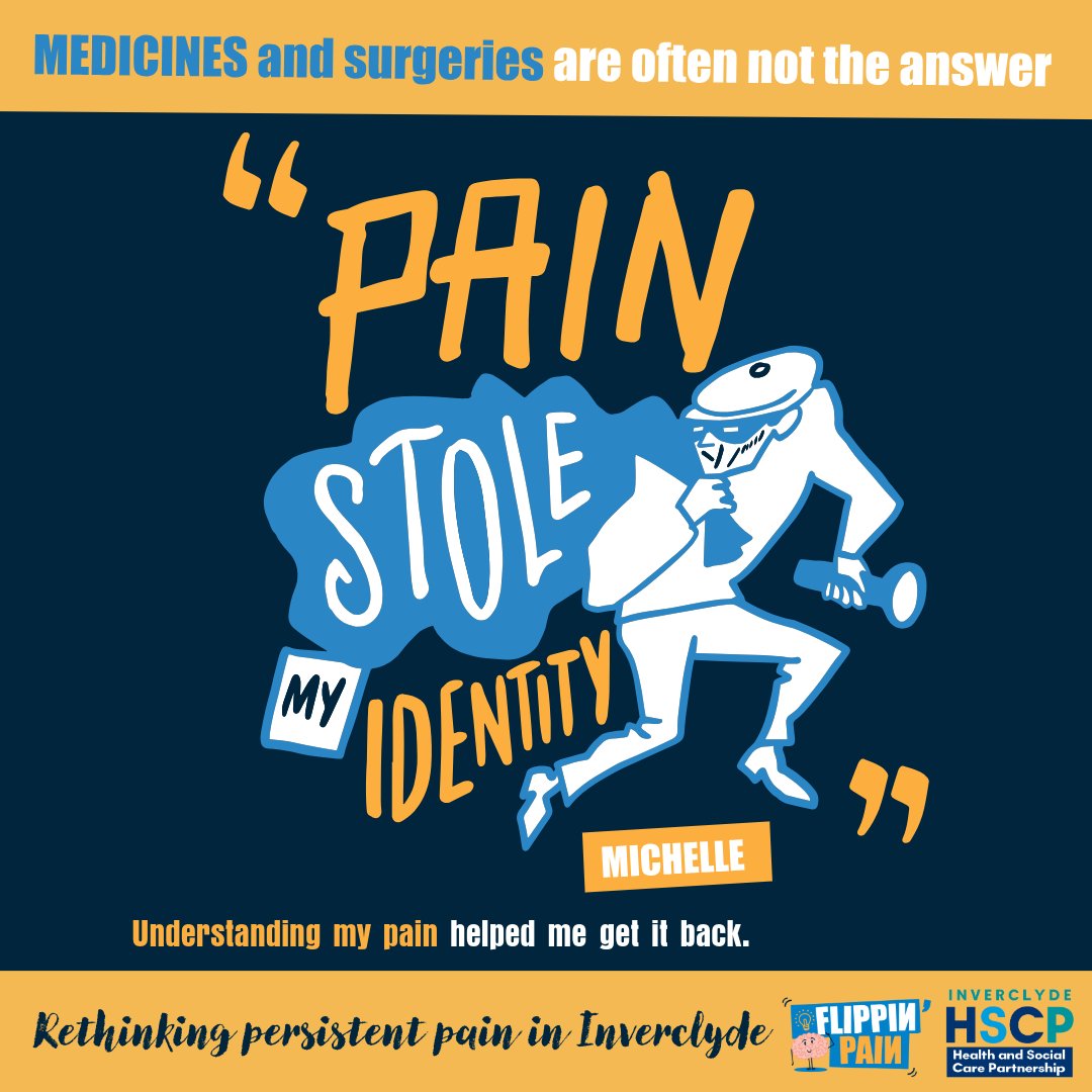 We want to help Inverclyde people understand persistent pain better – those living with pain, their families, friends, co-workers, health, care &amp; community workers

Understanding pain can change lives

Support is available tinyurl.com/beyond-pain

#BeyondPain @flippinpain