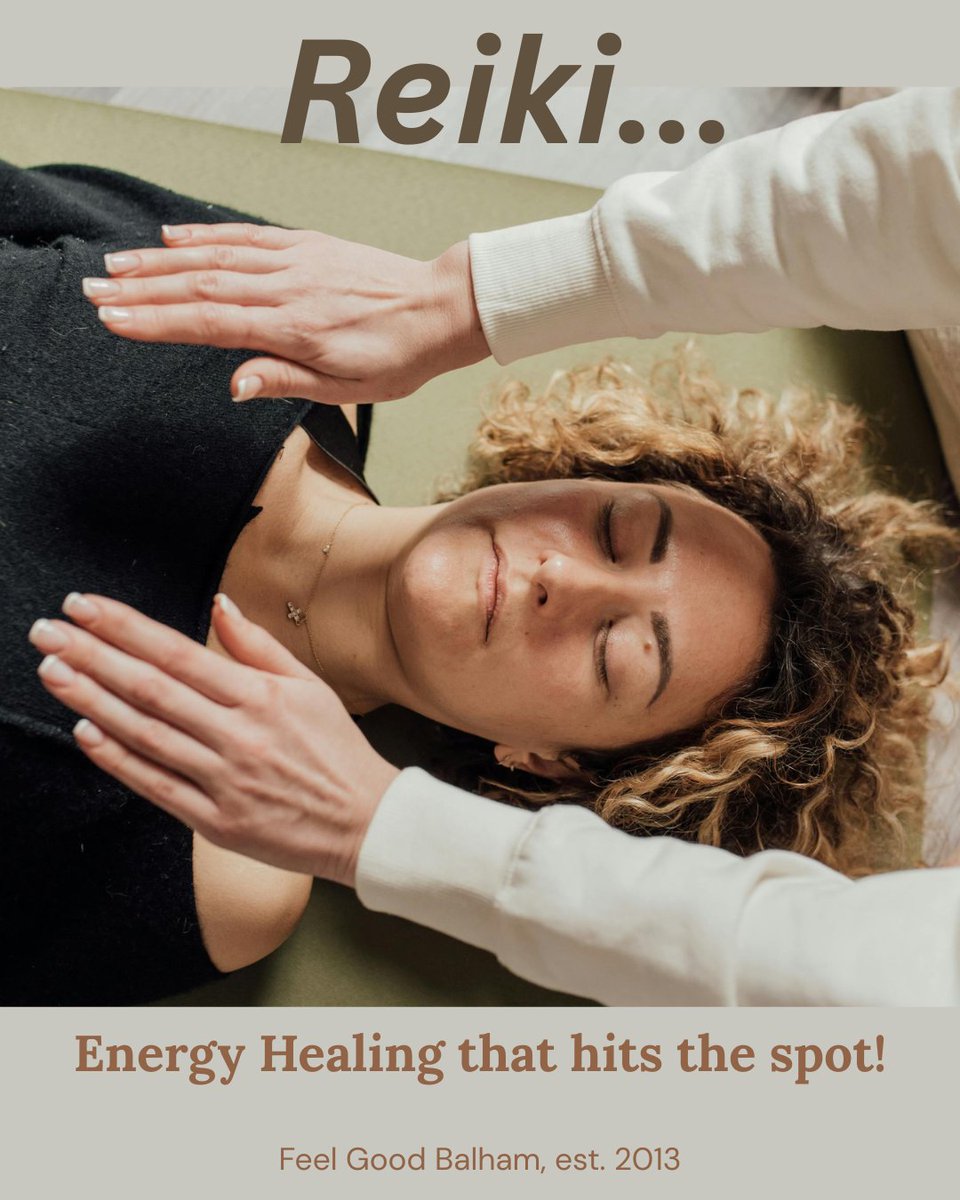 #Reiki is a Japanese alternative medicine technique when our therapist transfers "universal life force energy" through gentle hands-on touch to promote emotional and physical healing. It's often used for #stressreduction, #relaxation, and overall well-being. Book a session today!