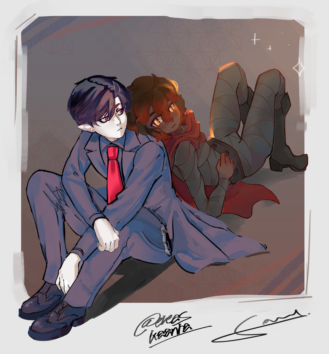 _Karma_art's tweet image. Hey !! 

Je suis giga productif alors qu'on est en exams qu'est ce qui se passe x)

Anyway trop trop content d'avoir fais cette collab avec @ereas_kaanta !!! Nos persos sont trop beaux ! 
Merci encore d'avoir accepté :DD

#art #collab #artcollab #oc