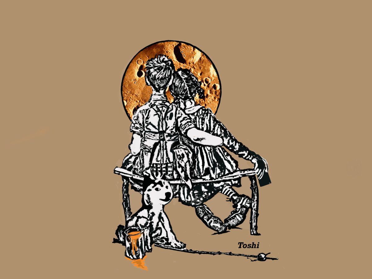 Bitmaptoshi's tweet image. "To The Moon" is done. The future is bright with crypto🟧 Stoked to get it out there. 🌙 #ArtistsOnChain @LadyRocketSpace @WaltzinPeacock