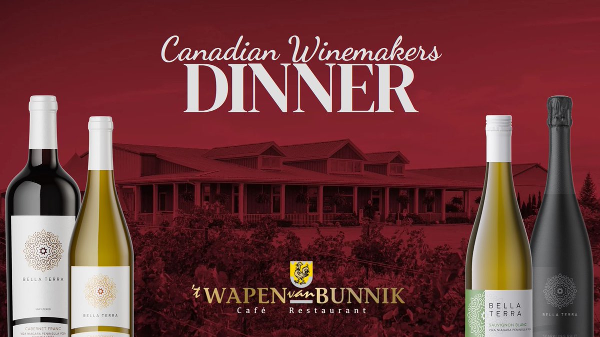 🍷 Vanavond in Bunnik: Winemakers Dinner met topwijnen uit Canada! 5 gangen, 6 wijnen en videoboodschappen van de wijnmaker. 19:00 Laatste plekken 👉 wapenvanbunnik.nl 🇨🇦 #WinemakersDinner #IJswijnen