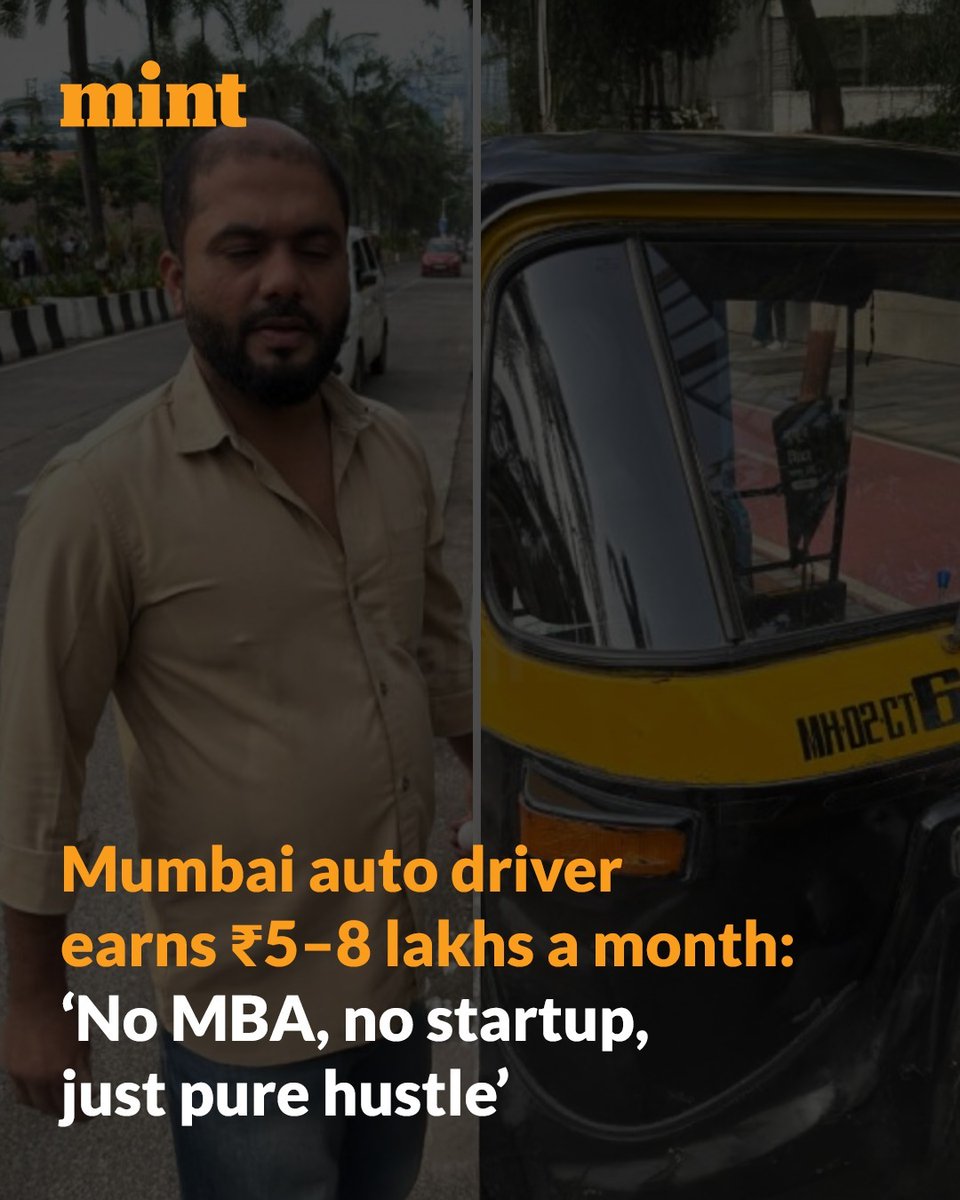An auto driver earns ₹5–8 lakhs monthly by offering a bag-keeping service outside the US Consulate—no app, no degree, just smart hustle solving a real problem for daily visa visitors. 💸

Details here 👇
livemint.com/news/trends/de…