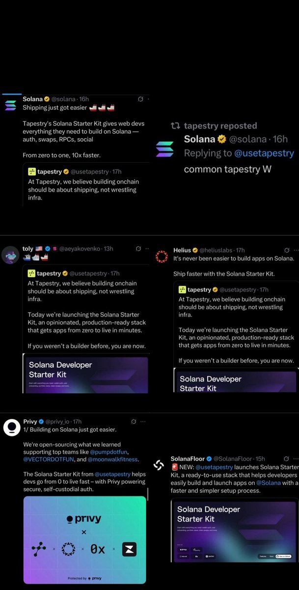 Can it get anymore obvious ? 
$SSE is going to be HUGE <a href="/usetapestry/">tapestry</a> 

This is SOLANA’s SOCIAL EXPLORER ❕
🗣️🗣️ 

I know what I’m investing into, a project that is: 
- back by <a href="/solana/">Solana</a> 
- followed by <a href="/solana/">Solana</a> &amp; <a href="/aeyakovenko/">toly 🇺🇸</a> 
( just to name a few ) 
- shipping and creating an all in
