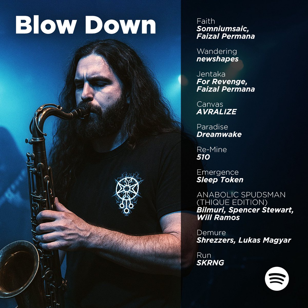 Blow Down - Spotify Playlist
Mengumpulkan lagu-lagu Rock/Metal yang mengandung instrumen Saxophone/instrumen tiup lainnya. Kalau kamu punya rekomemdasi lagu serupa, bisa join Spotify Playlist ini, link di bawah 🎷

open.spotify.com/playlist/0iJWe…

#somniumsaic #BlowDown