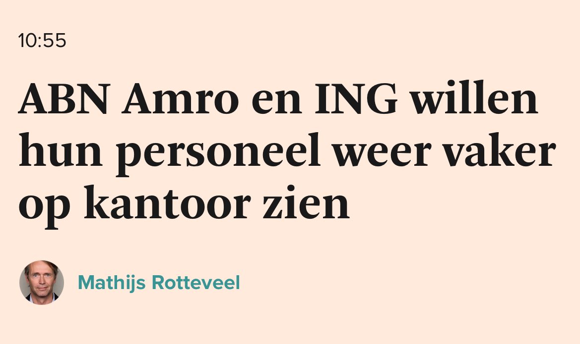 Wftproof's tweet photo. De pandemie zou de economie voorgoed veranderen met omvangrijke investeringen (lees: nieuwe schulden) in onder meer digitalisering. 🤡
‘ABN Amro en ING willen hun personeel weer vaker op kantoor zien'
#WorstBankScenario #NextGenerarionEU #plandemie #Collateral
https://t.co/nti3ibE1dg
https://t.co/ZNE3uNJFoq