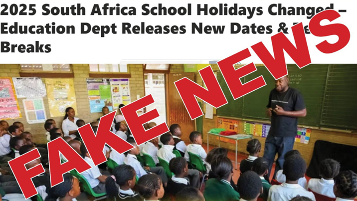 Changes to 2025 school calendar fake news: Minister David Maynier dlvr.it/TL8vvm
