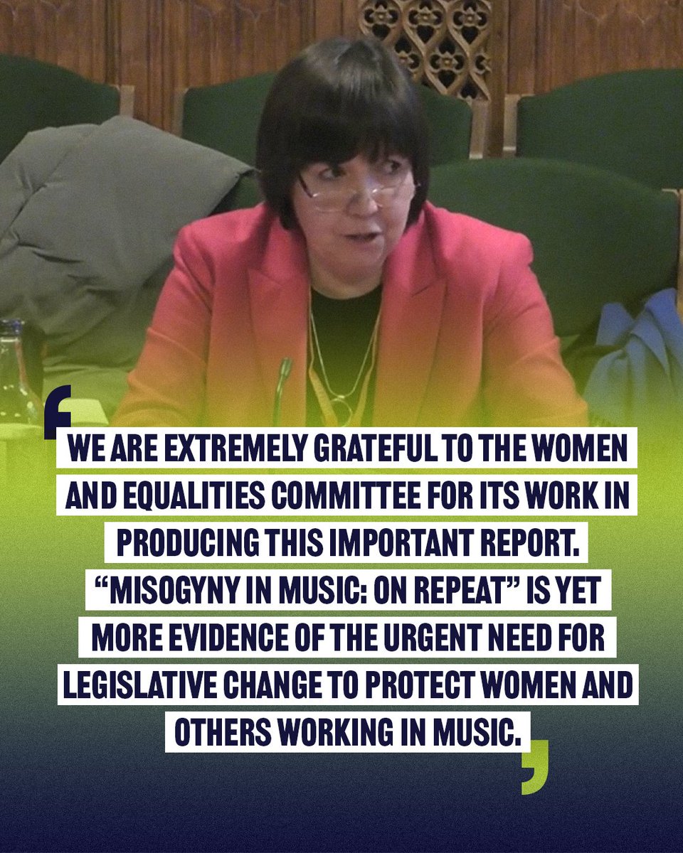ISM (@ism_music) on Twitter photo A new report from <a href="/CommonsWEC/">Women & Equalities Committee</a> has found that discrimination is still rife in the music sector.
Misogyny in music: on repeat includes evidence from ISM Chief Exec <a href="/DeborahAnnetts/">Deborah Annetts</a> and restates recommendations given to the previous government in Jan 2024 👇
loom.ly/G_cmxQE A new report from <a href="/CommonsWEC/">Women & Equalities Committee</a> has found that discrimination is still rife in the music sector.
Misogyny in music: on repeat includes evidence from ISM Chief Exec <a href="/DeborahAnnetts/">Deborah Annetts</a> and restates recommendations given to the previous government in Jan 2024 👇
loom.ly/G_cmxQE