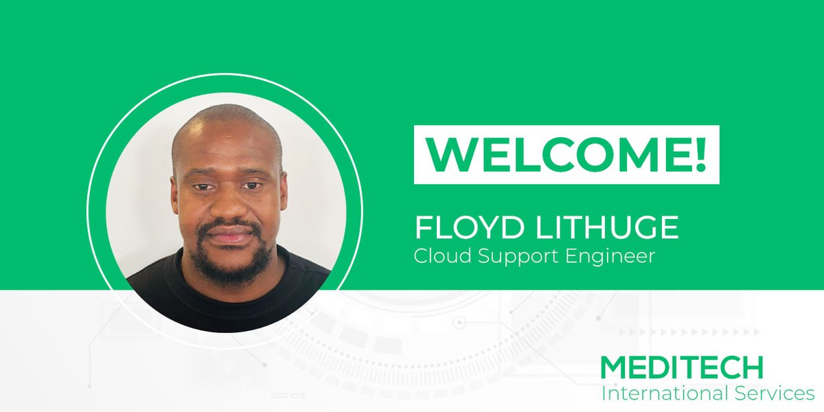 MEDITECH International welcomes Floyd Lithuge. Floyd joins us as a Cloud Support Engineer with nine years of experience in system administration and digital solutions. We're excited to have him on board! 

#WelcomeTheTeam #MEDITECHCareers