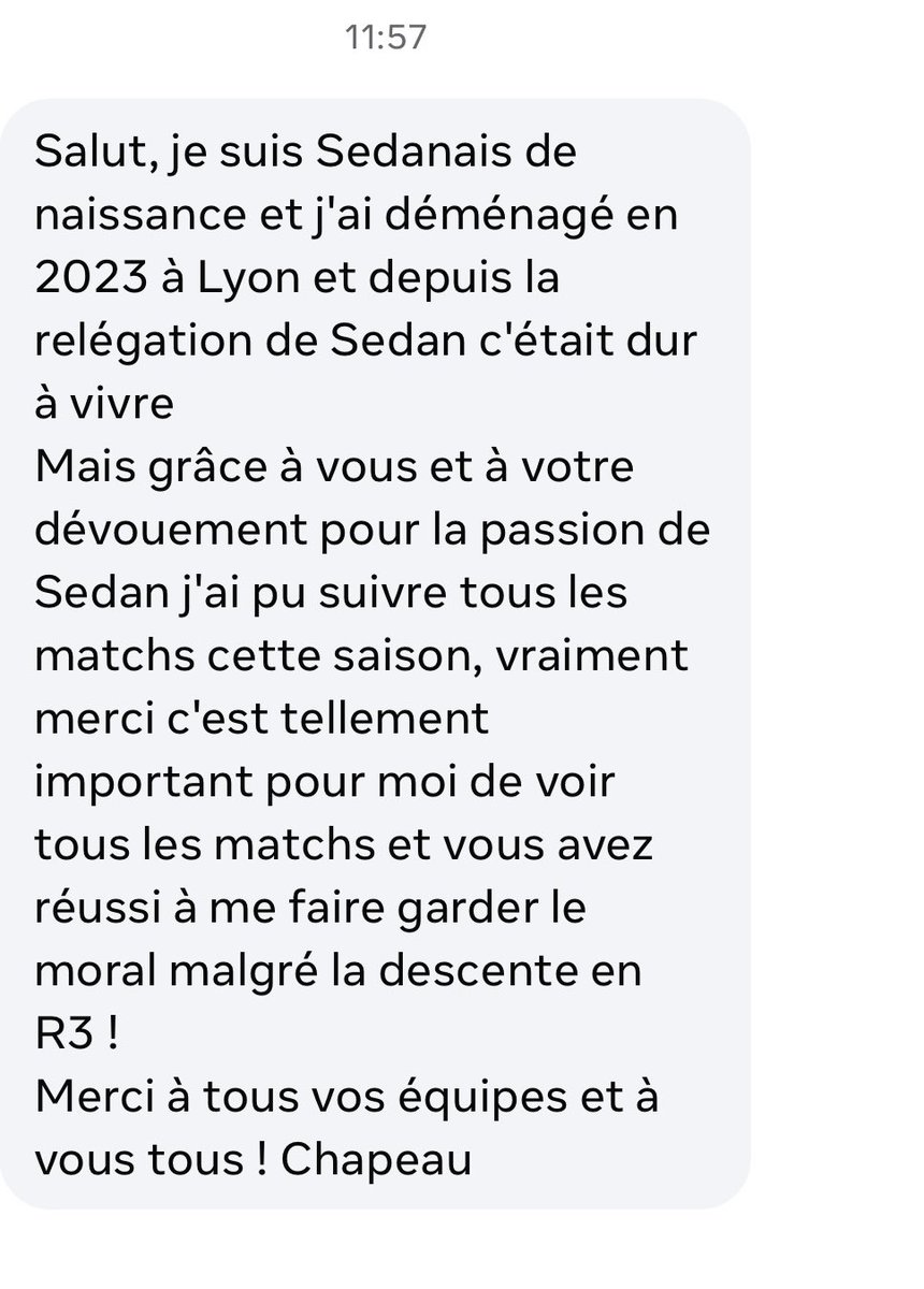 Ce genre de message qui te booste !!! Merci !!!