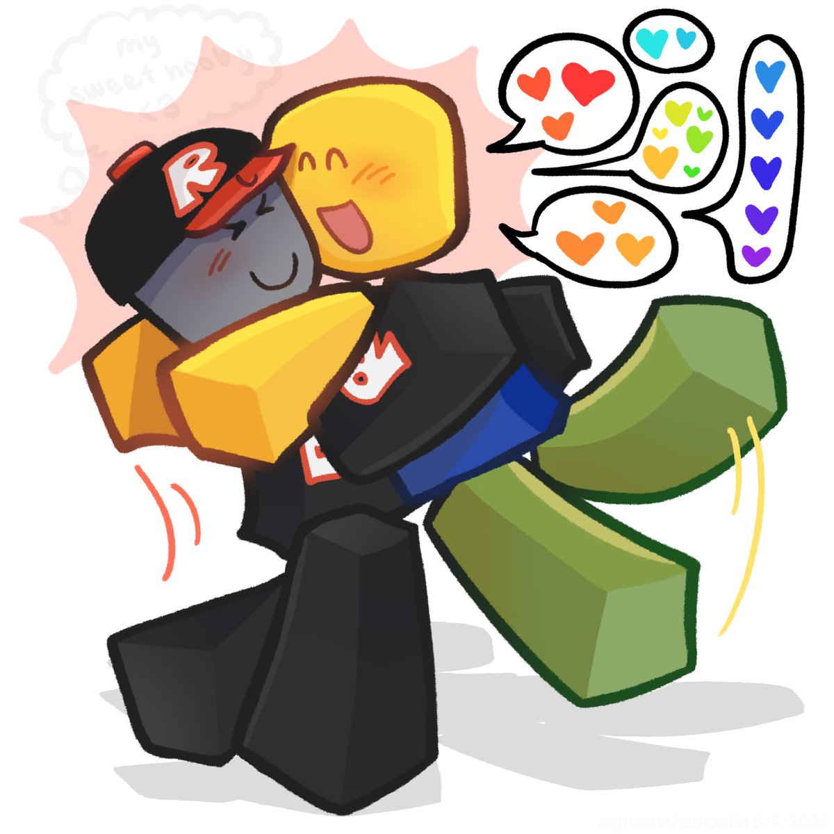 G2646o's tweet image. &quot;i love u, blocks and all&quot;

#robloxart #guestnoob #noobguest