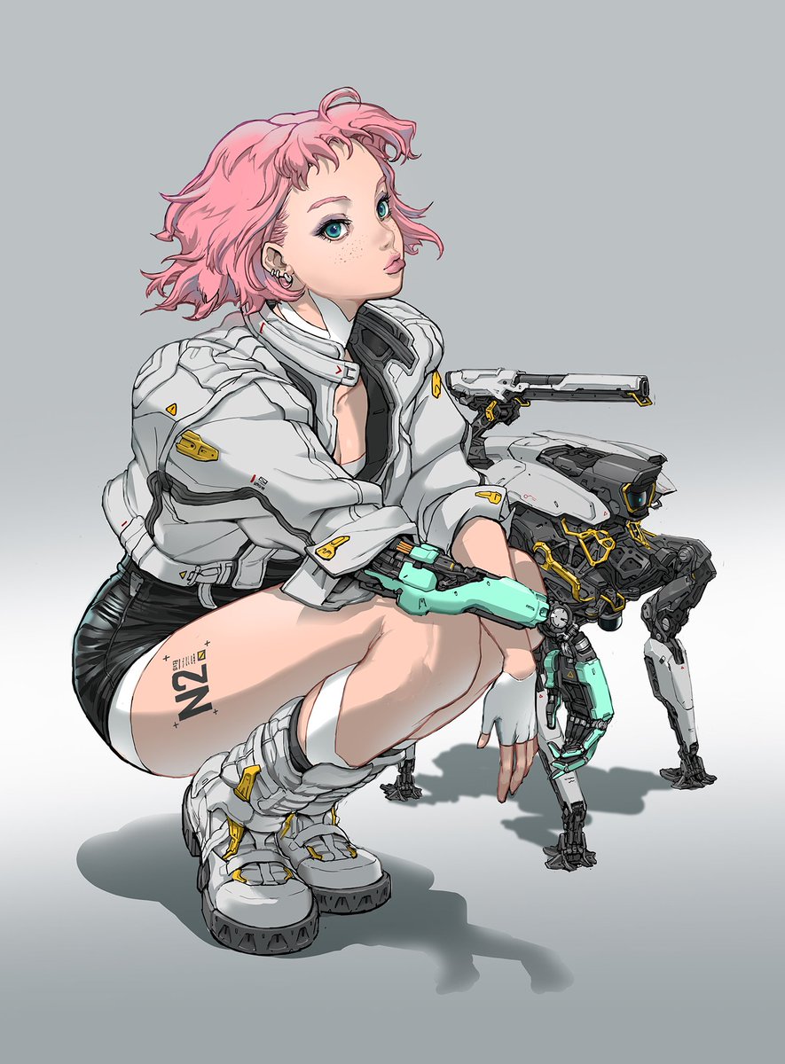 SADOUKUJIRA's tweet image. メカ女4種盛り合わせ
#mech #cyborg