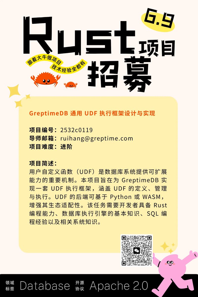 rust 项目招募，我们的导师超级 nice