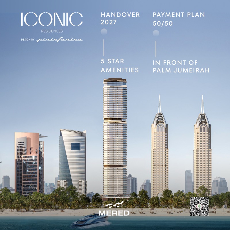 mereddeveloper's tweet photo. Invest in Iconic Residences by Pininfarina—where prestige meets perfection! 🌟 
From USD 953K, world-class design,  5-star amenities &amp; a prime spot near Burj Al Arab. Flexible 50/50 plan, ready by 2027. Click the link for floor plans &amp; details!