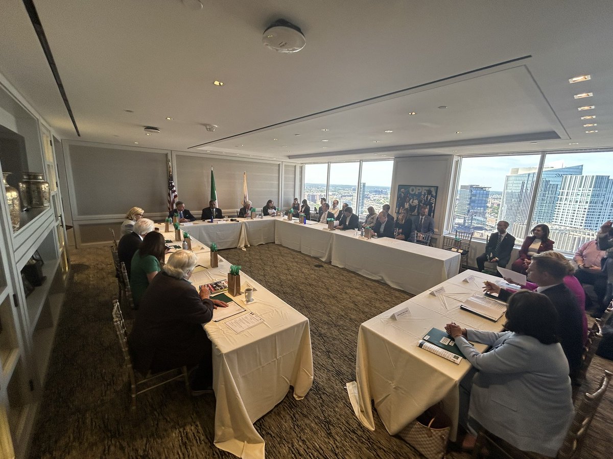 Minister <a href="/nealerichmond/">Neale Richmond</a> was pleased to address the inaugural meeting of the Massachusetts-Ireland Trade Commission. The Commission will work to strengthen the relationship between MA &amp; Ireland via enhanced cooperation across trade, investment, and shared economic opportunities