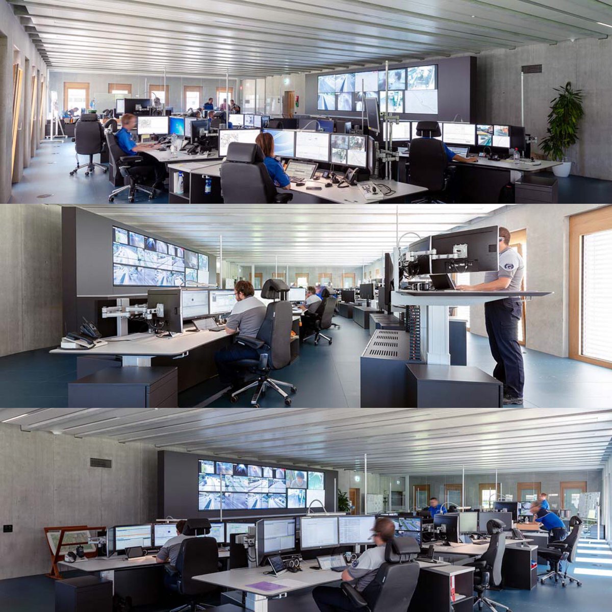 We create clever permanent, temporary or mobile security #controlroom &amp; #workplaces with #intellicontrol and #intelliscreen for #SmartCity #cybersecurity #airport #futureworkspace #Military #traffic #collaboration #ergonomie #Police #G7 #WEF #NATO #Kapo KAPO TI