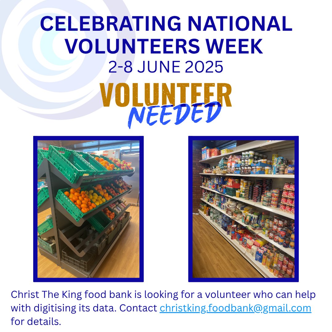 Reaching People Leicester (@rppeople) on Twitter photo Reaching People works with Christ The King, an established food hub in Beaumont Leys. Christ The King desperately needs to become digital and urgently requires a volunteer to set up a digital system that is user friendly. Please contact christking.foodbank@gmail.com Reaching People works with Christ The King, an established food hub in Beaumont Leys. Christ The King desperately needs to become digital and urgently requires a volunteer to set up a digital system that is user friendly. Please contact christking.foodbank@gmail.com