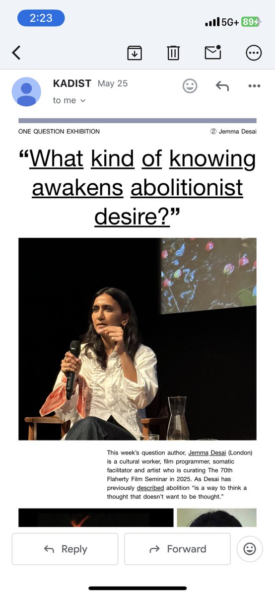 Miscprojects's tweet image. Last week @kadistkadist released the 2nd in the series One Question Exhibition that I’m organizing and this one features a new exhibit titled By Jemma Desai kadist.org/program/one-qu…