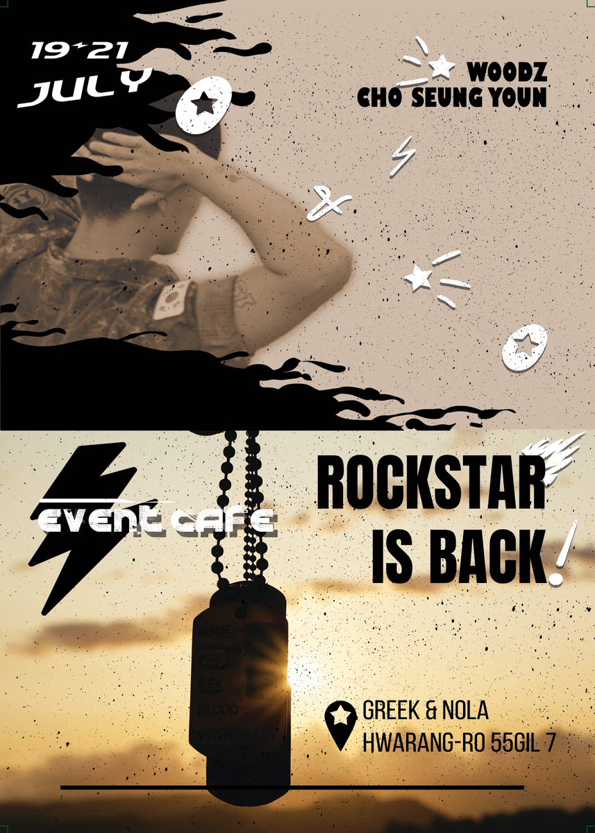 🎊락스타의 귀환을 환영합니다🎊

✅️Where : GREEK &amp; NOLA
✅️When : '25.07.19 ~ '25.07.21

#WOODZ #조승연 #우즈
#WZMZ0721 #조승연전역