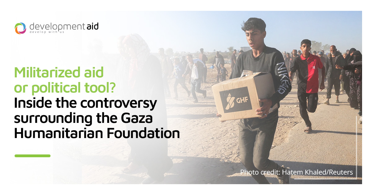The newly-launched Gaza Humanitarian Foundation  is facing global backlash. Accused of militarizing and politicizing aid, the GHF has been rejected by the UN, CARE and other major NGOs.  Learn more. developmentaid.org/link/controver…

#GHF #Gaza #humanitarianaid #aid