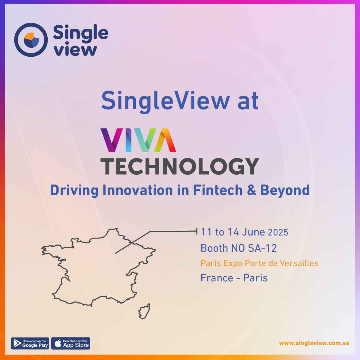 SingleViewCo's tweet image. ابتكار سعودي، وطموح عالمي.🇸🇦✨
سنقل فيو تشارك في VivaTech 2025 لتقدّم حلولًا سعودية برؤية عالمية.
التقنيات المالية، المصرفية المفتوحة، التحليلات الذكية، وتمكين الأفراد والشركات — كلها في جناح سنقل فيو.

#VivaTech #SaudiTech