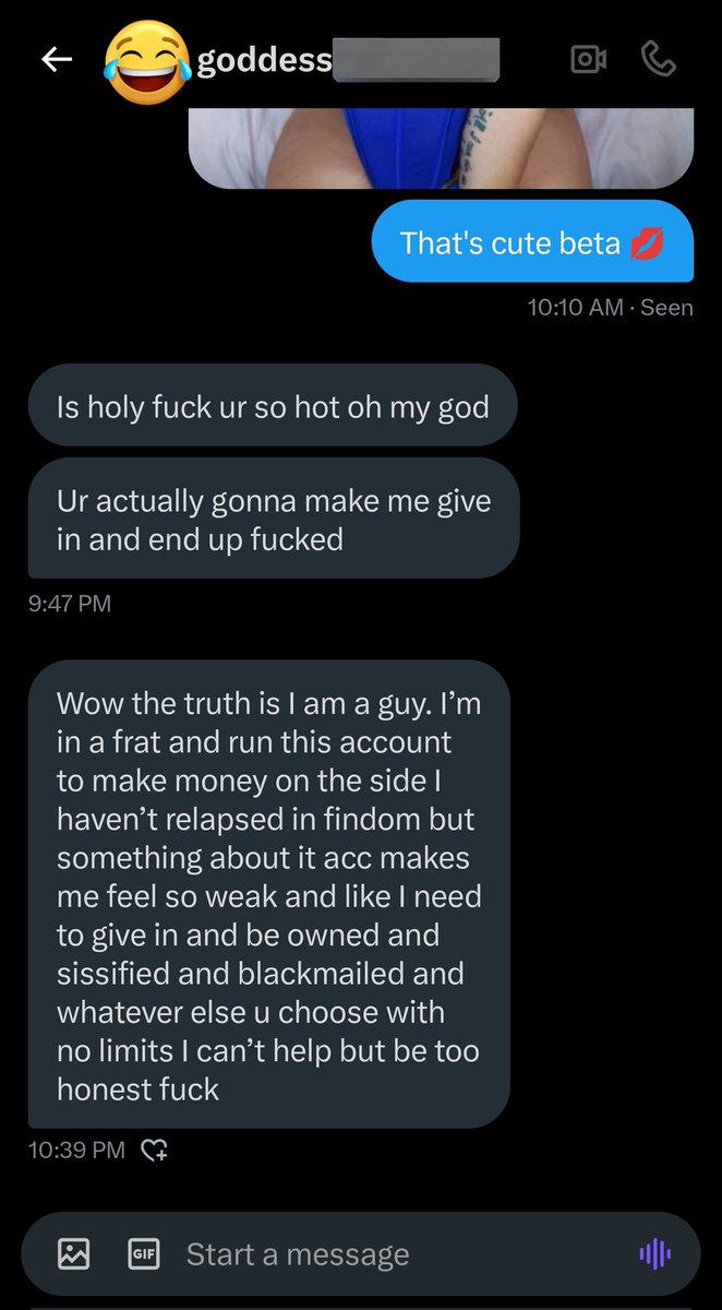 Another cute beta domme admitting defeat with little to no effort on my part 🥰 

That's why I'm the best 👇🏻👠