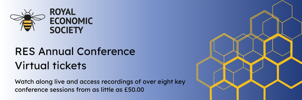 RoyalEconSoc's tweet image. 🎥 Can’t make it to Birmingham for #RES2025 Conference? Join us virtually!

💻 Access 8+ live-streamed sessions + recordings from top economists incl. Bonhomme, Iriberri, Greenstone &amp;amp; more.
🎟️ £100 / £50 (students)
🔗 Book: bit.ly/47D8h4y

#EconTwitter #RESConference