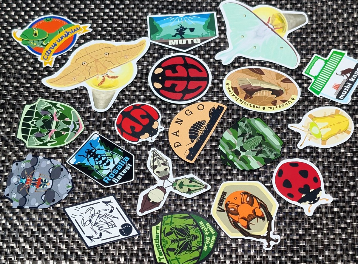 mushinokago's tweet image. #むしの日 
#虫の日 

お絵かき配信では色々な形で提供できるように制作しております🖊️✨️