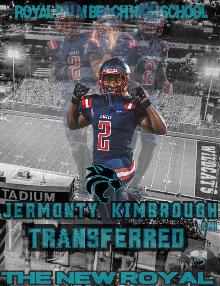 Jermonty Kimbrough Jr (@jermontyjr) on Twitter photo Extremely grateful for everything St. Lucie West Centennial’s athletic and academics has done for me. With that being said I will be transferring to play at Royal Palm Beach High School 🐾#TheNewRoyal
<a href="/CoachSamCurry/">Coach Sam Curry</a> <a href="/Clinte103/">GED Clint</a> <a href="/JerryRecruiting/">Rising Stars</a> <a href="/BrandonHuggin19/">Brandon Huggins</a> <a href="/EraPrep/">New Era Prep</a> Extremely grateful for everything St. Lucie West Centennial’s athletic and academics has done for me. With that being said I will be transferring to play at Royal Palm Beach High School 🐾#TheNewRoyal
<a href="/CoachSamCurry/">Coach Sam Curry</a> <a href="/Clinte103/">GED Clint</a> <a href="/JerryRecruiting/">Rising Stars</a> <a href="/BrandonHuggin19/">Brandon Huggins</a> <a href="/EraPrep/">New Era Prep</a>