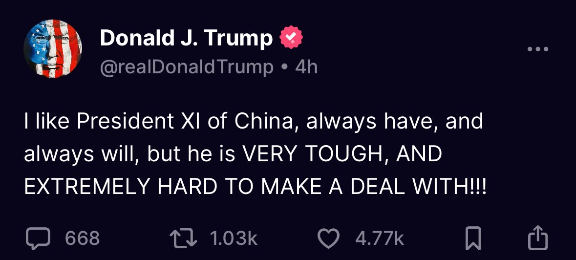 🚨 BREAKING: "Mercati in Ascesa: Il Post di Trump sulla Cina Rimuove le Ombre delle Minacce Tariffarie"