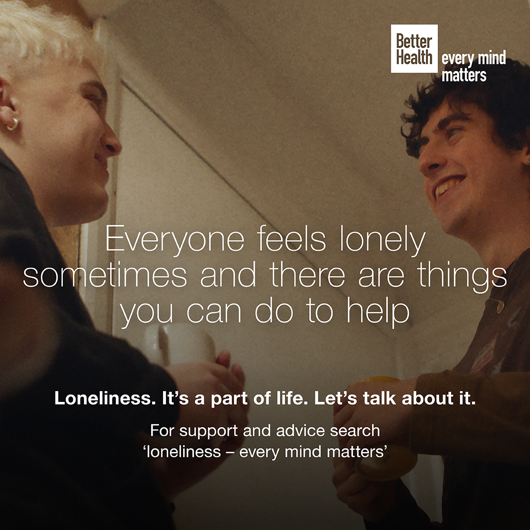 West Mendip Primary Care Network (@westmendippcn) on Twitter photo Feeling lonely?
Itās important to understand changes in our feelings and of those around us.
Loneliness. Itās a part of life. Letās talk about it this #LonelinessAwarenessWeek.
Find support and advice here š nhs.uk/every-mind-matā¦
---
#EveryMindMatters <a href="/DCMS/">Department for Culture, Media and Sport</a> Feeling lonely?
Itās important to understand changes in our feelings and of those around us.
Loneliness. Itās a part of life. Letās talk about it this #LonelinessAwarenessWeek.
Find support and advice here š nhs.uk/every-mind-matā¦
---
#EveryMindMatters <a href="/DCMS/">Department for Culture, Media and Sport</a>