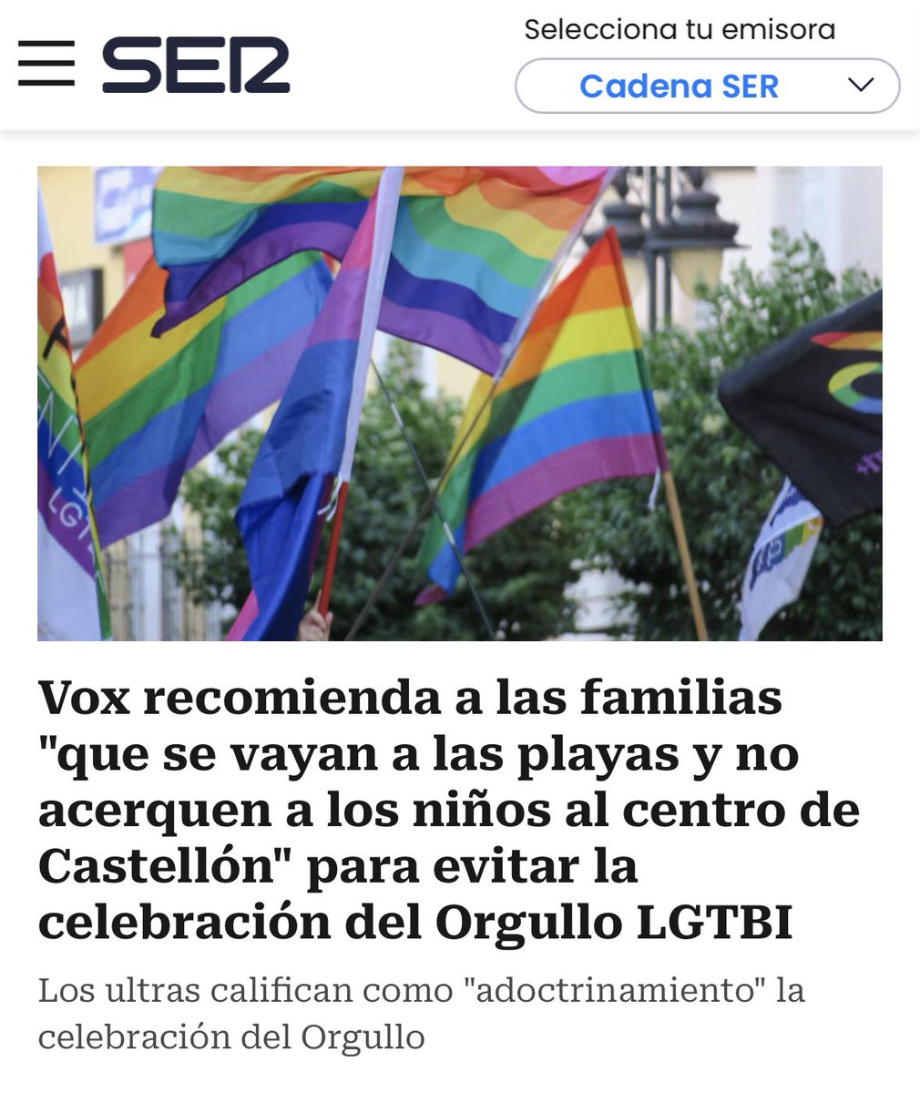 Este mes vamos a escuchar infinidad de veces aquello de “¿por qué es necesario el Orgullo?” o “¿para cuando un Orgullo hetero?”.

Para combatir a estos reaccionarios y fabricantes de odio no necesitamos un mes, necesitamos los 365 días del año.

Con esta gente gobierna el PP.