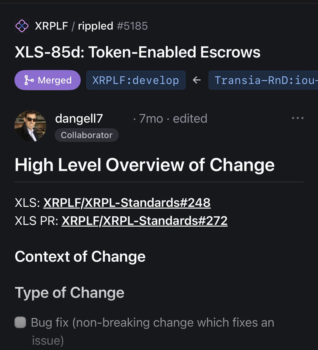 Token Escrows coming to the XRP Ledger ✅

Currently only XRP can be escrowed. With this amendment assets like RLUSD, tokenized real world assets and meme coins can be escrowed as well.

IOU + MPT support 🤗