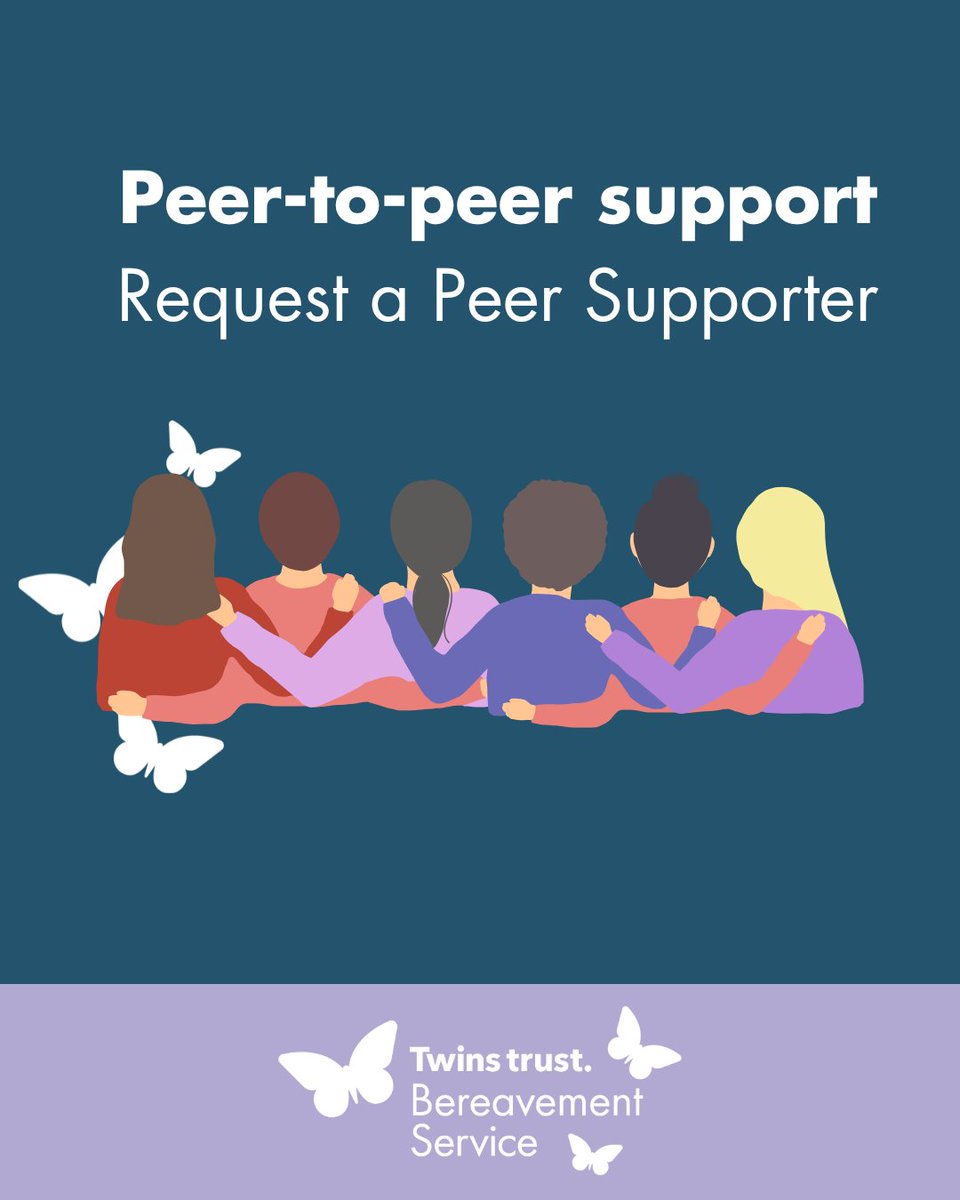 Our Peer-to-Peer support service is available for anyone who has experienced pregnancy or baby loss from a multiple pregnancy.

Our Peer Supporters will offer a listening ear to support you. To request a Peer Supporter, please go to: forms.office.com/e/8CfLkKuGNF