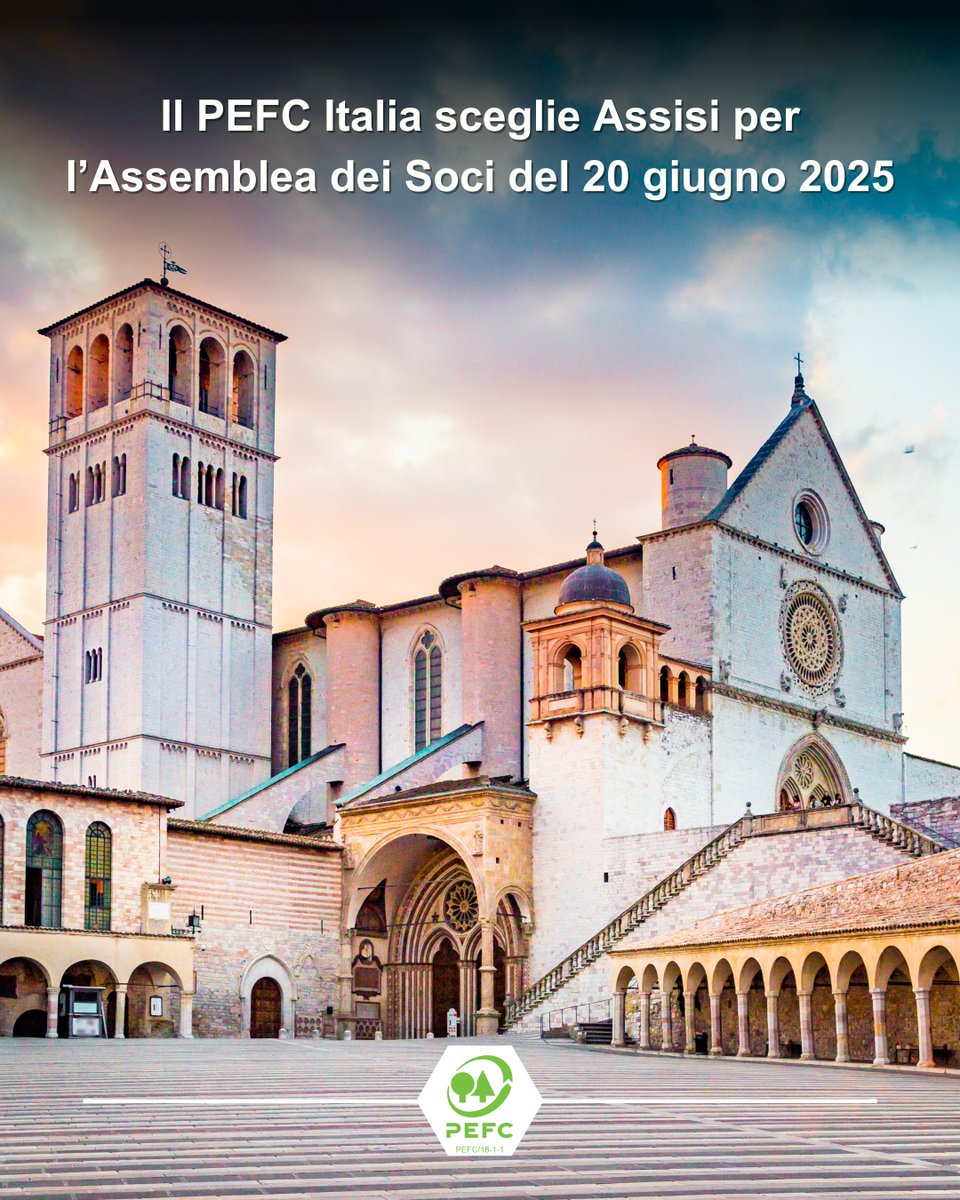 🌳 #PEFCItalia sceglie #Assisi per l’#Assemblea dei Soci 2025 🌍

📅 Quando: 20 giugno 2025
📌 Dove: Hotel Cenacolo, Santa Maria degli Angeli (PG)
⏰ Orario: dalle ore 10:00

Ulteriori dettagli nella #news ⤵️
pefc.it/news/il-pefc-i…