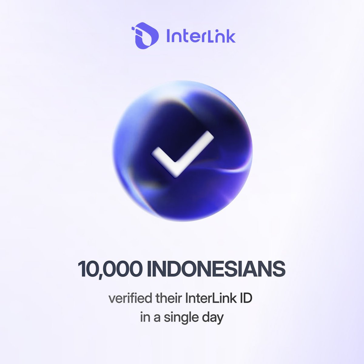 1M users in no time!  🚀
Every day, 10,000 Indonesians verify their InterLink ID, top 1 in number of users! 🇮🇩

We appreciate all the love. 

Stay tuned as our next campaign kicks off with a special giveaway directly on InterLink app to celebrate!
#InterLink #ITLG