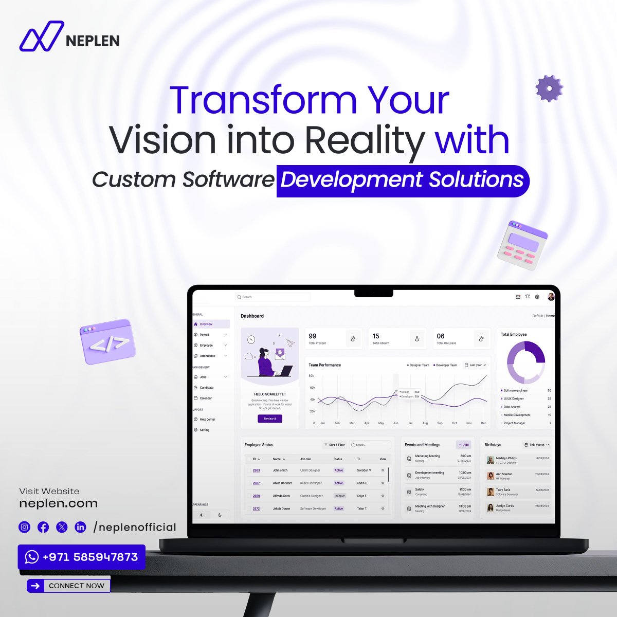 neplenofficial's tweet photo. Transform your vision into a powerful reality with custom software development solutions by Neplen!
From dashboards to complete enterprise tools — we build tech that scales with your business.
🔗 Let’s build something extraordinary.
📞 Connect with us today!
🌐 https://t.co/NltigQ5AEz
📲 +971 585947873
#SoftwareDevelopment #CustomSolutions #Neplen #TechForBusiness #BusinessGrowth #DigitalTransformation #UAEbusiness