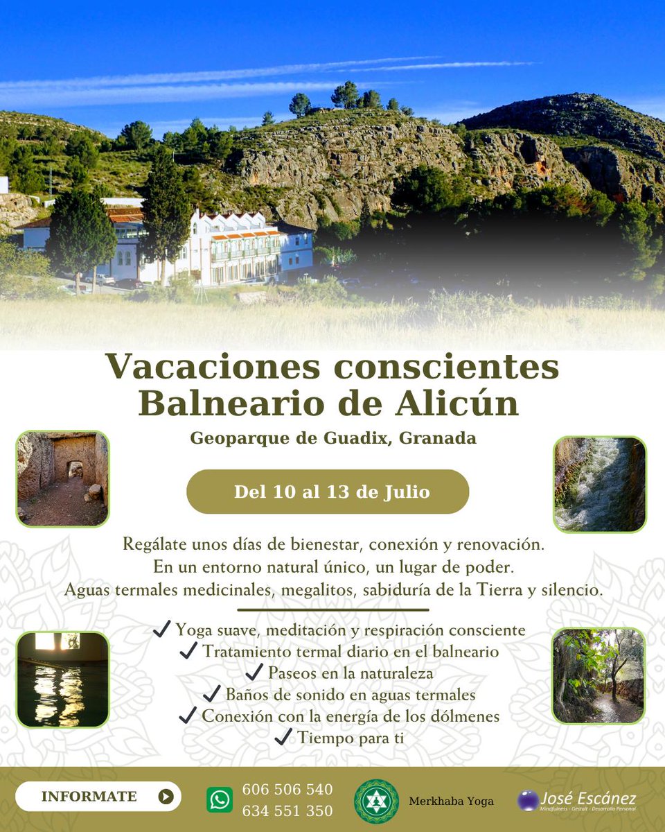 jescanez's tweet photo. Vacaciones Conscientes en el Balneario de Alicún (Granada) 10 a 13 de junio - https://t.co/zmBB159Qbw https://t.co/KQ0DTDEY8o
