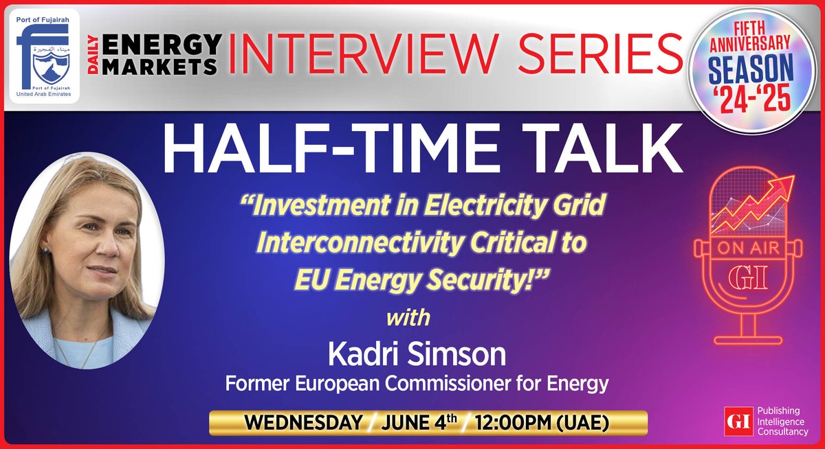 Gulf Intelligence (@gulf_intel) on Twitter photo The EU aims to cut emissions 55% by 2030 while enabling growth.
Click here to access the full interview: youtube.com/watch?v=_N0LzW…
<a href="/KadriSimson/">Kadri Simson</a>, Former European Commissioner for Energy
#EnergyTransition #CleanEnergy #SustainableEnergy #GreenEnergy #Decarbonizationn #NetZero The EU aims to cut emissions 55% by 2030 while enabling growth.
Click here to access the full interview: youtube.com/watch?v=_N0LzW…
<a href="/KadriSimson/">Kadri Simson</a>, Former European Commissioner for Energy
#EnergyTransition #CleanEnergy #SustainableEnergy #GreenEnergy #Decarbonizationn #NetZero