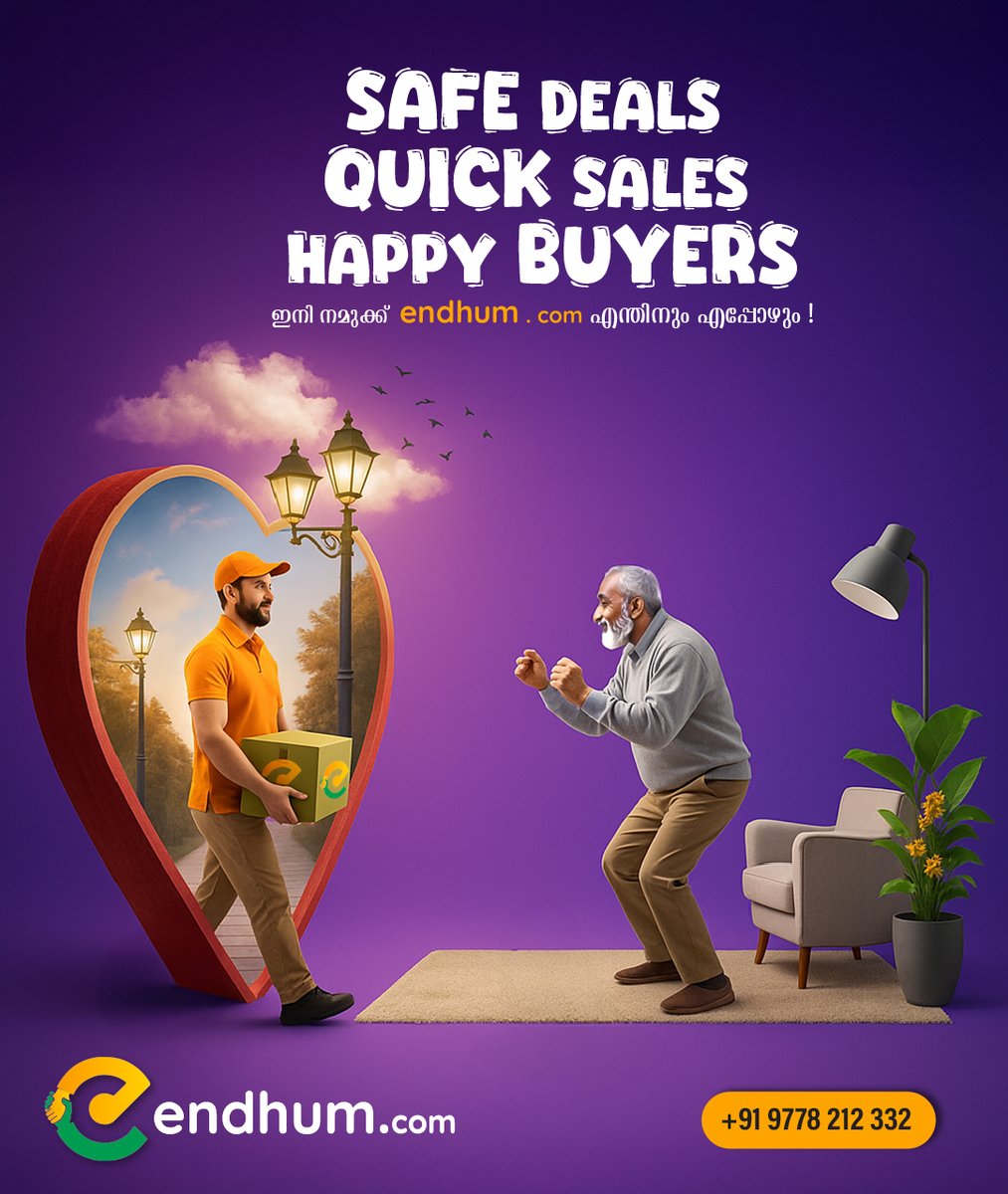 Endhum2025's tweet photo. 📦Safe Deals. Quick Sales. Happy Buyers!
With https://t.co/1LiEgPkWNn,buying &amp; selling is simple, secure &amp; satisfying.
Join 1000s of happy users finding smarter ways to shop &amp; sell today!

📞+91 9778 212 332 🌐https://t.co/ym4qx9KosQ

#Endhum #BuySellOnline #SafeDeals #QuickSales https://t.co/vJJwYsUFjU