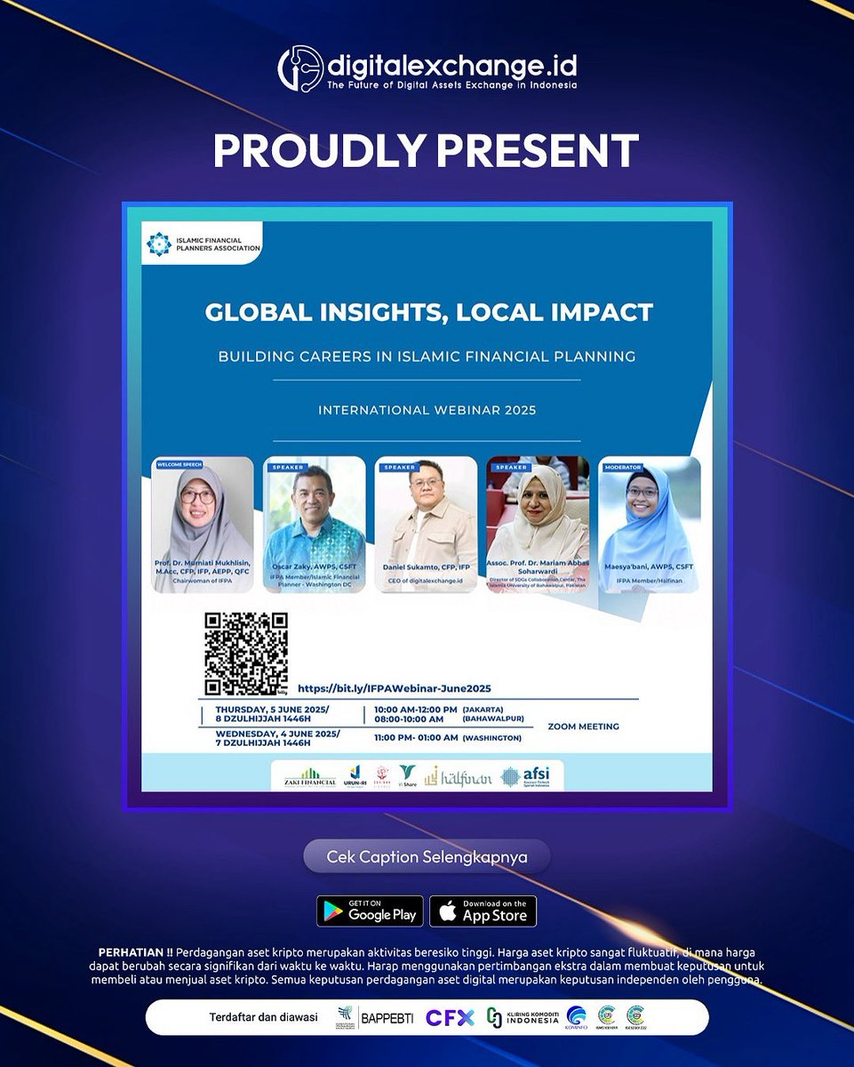 Digitalexchange.id is proud to collaborate with the Islamic Financial Planners Association to present an International Webinar titled;

“Global Insights, Local Impact: Building Careers in Islamic Financial Planning”

One of the keynote speakers is Daniel Sukamto CFP®️,