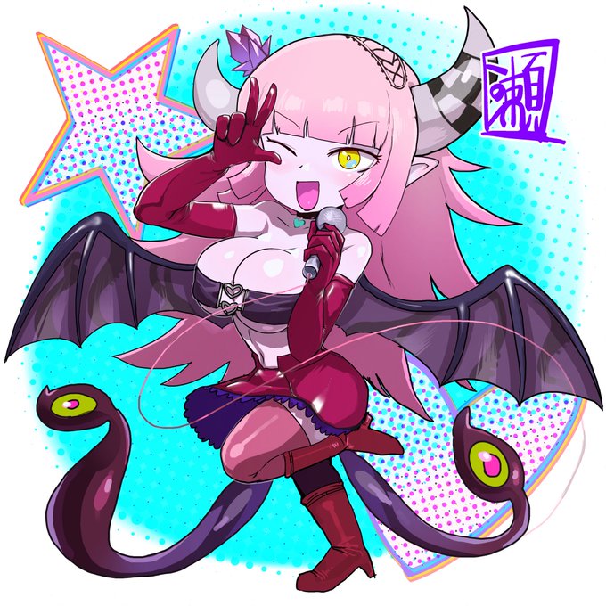 Skeb依頼のデフォルメサキ。ばちこーん。 