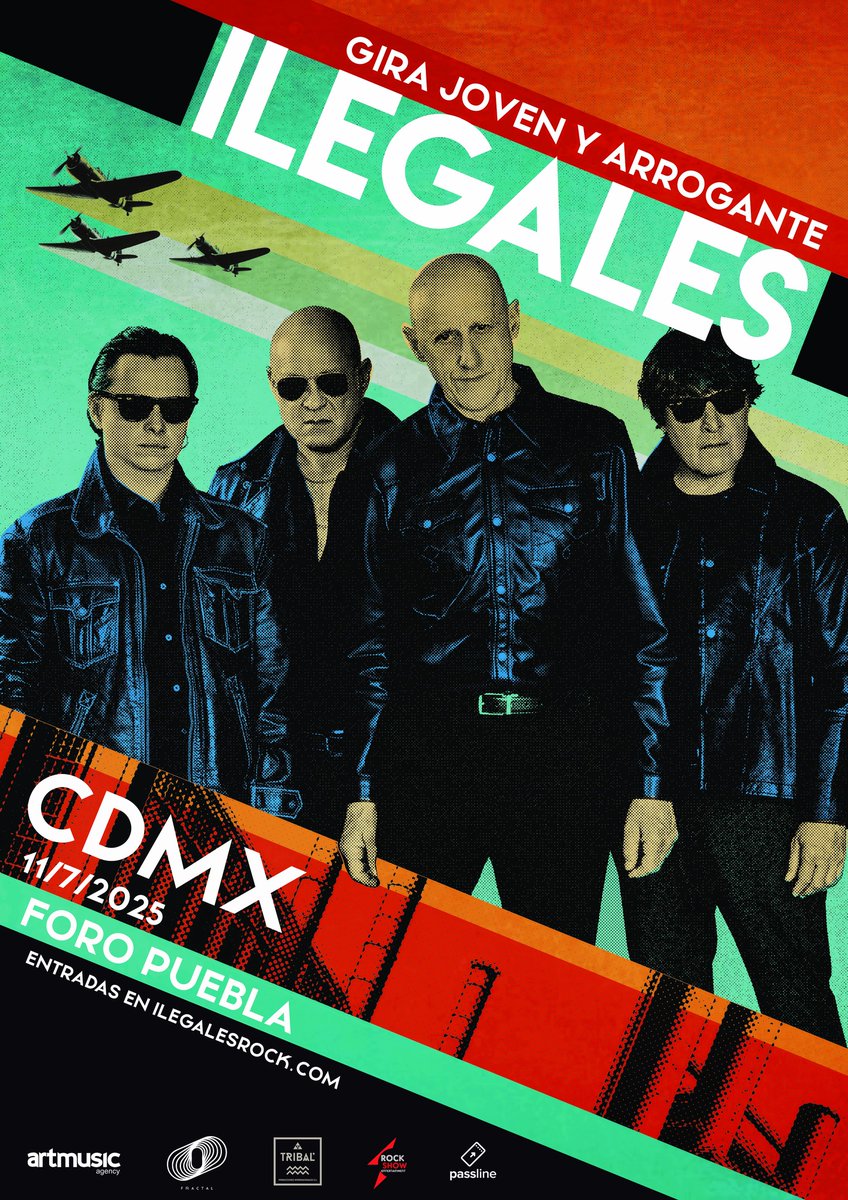 🔥 ¡Atención, Ciudad de México! 🔥
La leyenda del punk rock ibérico regresa…

⚡ ILEGALES
📀 Gira “Joven y Arrogante”
📅 Viernes 11 de julio de 2025
📍 Foro Puebla 186, Roma Norte
🎟️ Boletos en Passline

Una sola noche.
Un solo lugar.
Una banda que no se rinde.
<a href="/IlegalesRock/">Ilegales</a>