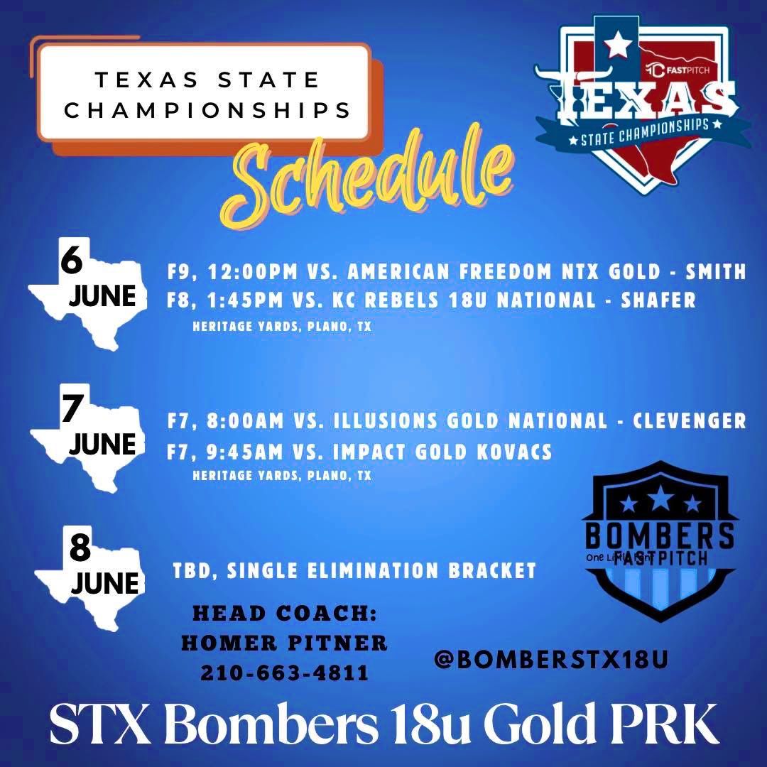 Ready to hit the fields in Plano, Texas, this weekend. 

Come check out our UNCOMMITTED 26s, 27s, and 28s!

<a href="/SoftballDown/">Down South Softball</a> <a href="/gatorjack72/">Girls In The Game</a>