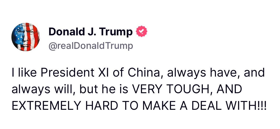 π¨ BREAKING: Trump elogia Xi Jinping ma ammette: "Γ difficile fare affari con lui"