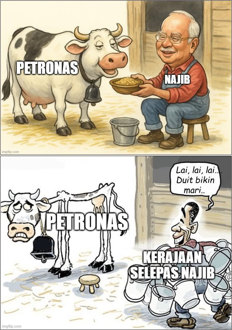 Petronas ditubuh pada tahun 1973 oleh Perdana Menteri Tun Abdul Razak.

Pada 6 September 1974, Tun Abdul Razak telah mengumumkan perlantikan Tengku Razaleigh sebagai Pengerusi dan Ketua Eksekutif Petronas (Petroleum Nasional Berhad). 

Tun Razak berkata…