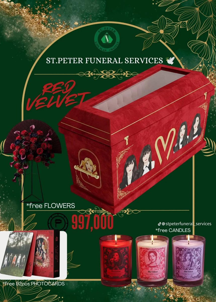 อันนี้คือหยัง โลงไว้ใส่ลัฟวี่ตอนตุยหรอ ประเด็นคือขำที่ชีแถมฟรีดอกไม้ ฟรีเทียนไว้จุด แถมฟรีโฟโต้การ์ดอีก 92 ใบด้วย😭😭😭😭😭😭