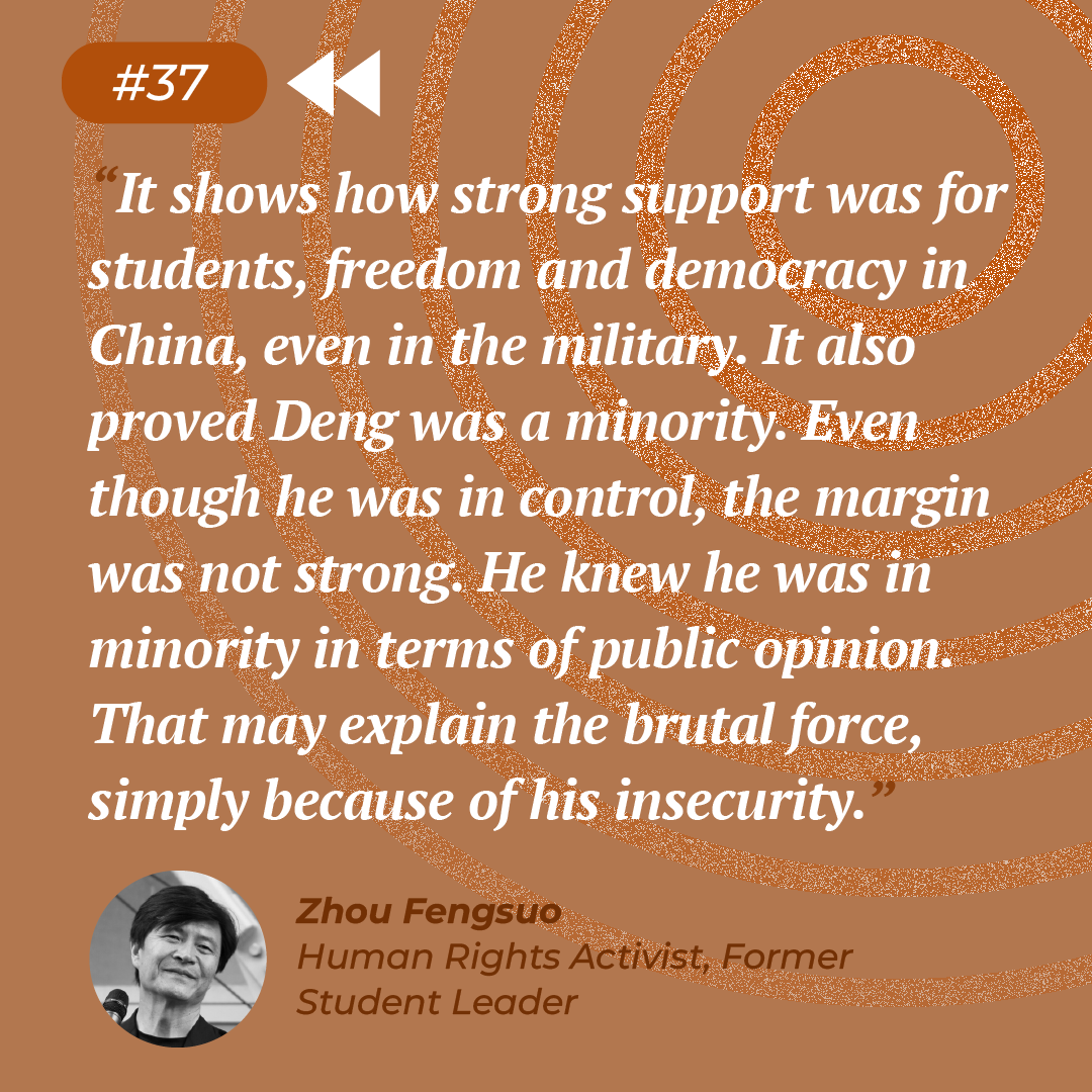 Little Red Podcast (@thelittleredpod) on Twitter photo In our 2019 episode “Tiananmen’s Final Secret”, <a href="/JosephTorigian/">Joseph Torigian</a> and <a href="/ZhouFengSuo/">周锋锁 Fengsuo Zhou</a> discuss what newly discovered materials about June 4 revealed about party allegiances at the time and the extent of popular support for the protestors. (1/3) In our 2019 episode “Tiananmen’s Final Secret”, <a href="/JosephTorigian/">Joseph Torigian</a> and <a href="/ZhouFengSuo/">周锋锁 Fengsuo Zhou</a> discuss what newly discovered materials about June 4 revealed about party allegiances at the time and the extent of popular support for the protestors. (1/3)
