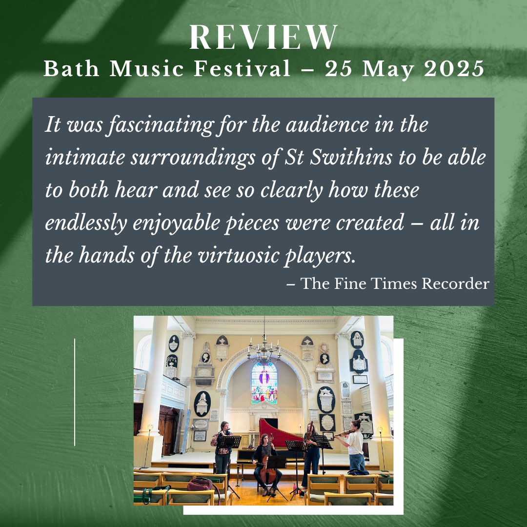 Lovely review of our concert “The Dancing Star” <a href="/BathMusicFest/">Bath Music Festival</a> 🎻💕