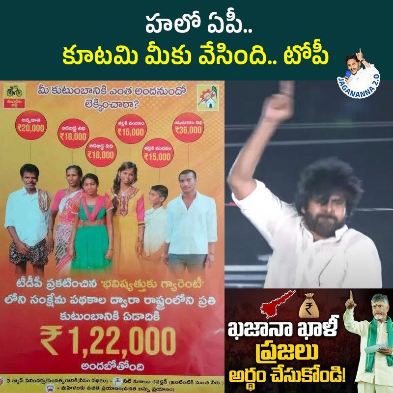 StudentsYsrcp's tweet photo. భవిష్యత్తు గ్యారెంటీ కాదు.. వెన్నుపోటు గ్యారెంటీ #1YearForCBNBackStabbing https://t.co/fikqm8v6kr